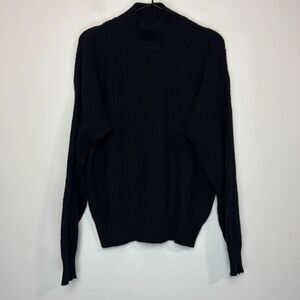 Searle Blatt Black Vintage Turtleneck Cashmere Sweater L
